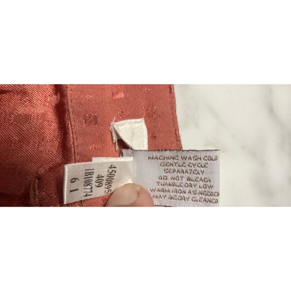 Chicos Pleated and Cuffed Rayon Pants Chico Size 1 Peach Blush - Picture 3 of 8